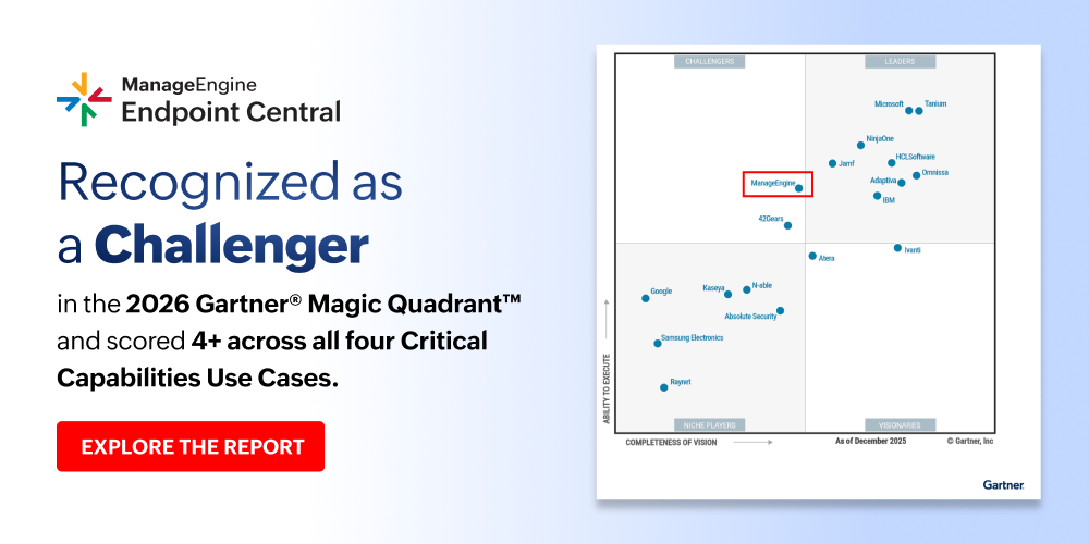 ManageEngine nel report Gartner su Endpoint Management: Magic Quadrant e Critical Capabilities 
